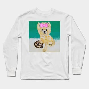 Stylin' Swifty Yorkie & Shell Long Sleeve T-Shirt